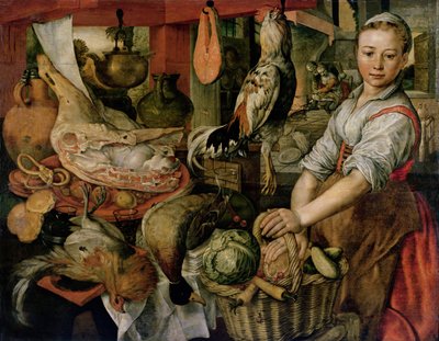 Keukeninterieur, 1566 door Joachim Beuckelaer